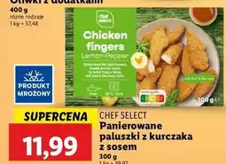 Lidl Panierowane paluszki z kurczaka sosem Chef Select oferta