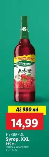 Lidl Syrop malina Herbapol oferta