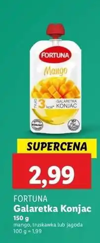 Lidl Galaretka konjac jagoda Fortuna oferta