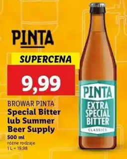 Lidl Piwo summer pils Pinta Zwycięskie oferta