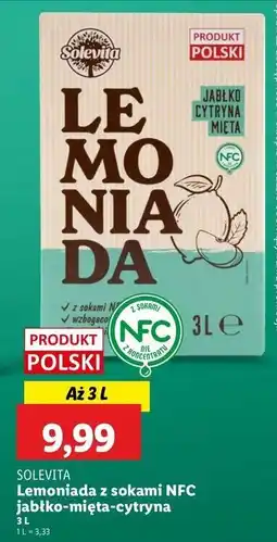 Lidl Lemoniada jabłko cytryna mięta Solevita oferta