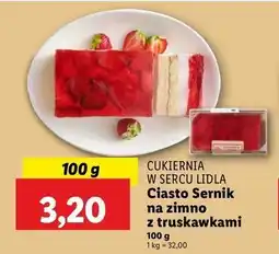 Lidl Sernik na zimno z truskawkami Cukiernia Lidla oferta