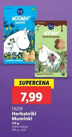 Lidl Herbatniki czekoladowe muminki Fazer oferta