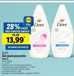 Lidl Żel pod prysznic hydrate Dove oferta