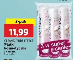 Lidl Płatki kosmetyczne pure effect okrągłe Cleanic oferta