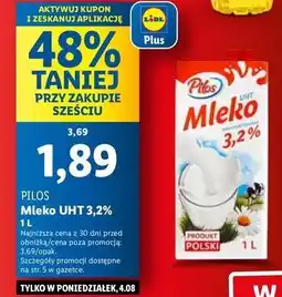 Lidl Mleko UHT 3,2% 1L oferta