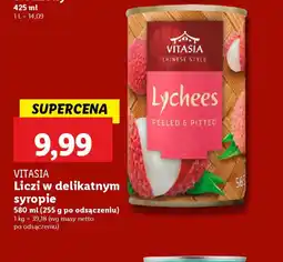 Lidl Liczi w delikatnym syropie Vitasia oferta