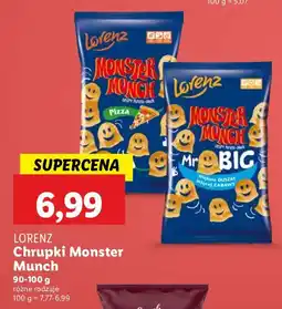 Lidl Chrupki Monster Munch różne rodzaje Lorenz oferta