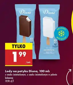 Biedronka Lody na patyku o smaku śmietankowym Diuna oferta