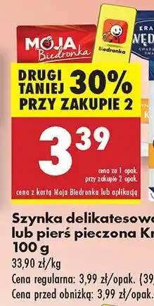 Biedronka Szynka delikatesowa z kurczaka Kraina Wędlin oferta