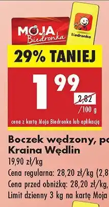 Biedronka Boczek wędzony Kraina Wędlin oferta