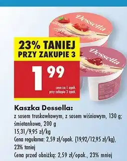 Biedronka Kaszka z sosem truskawkowym Dessella oferta