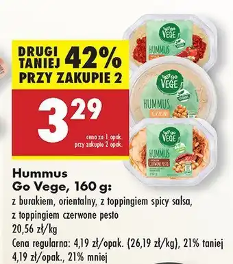 Biedronka Hummus z burakiem Go Vege oferta