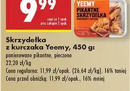 Biedronka Skrzydełka z kurczaka panierowane pikantne Yeemy oferta