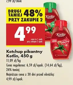 Biedronka Ketchup pikantny/łagodny Kotlin oferta