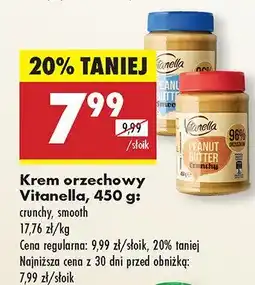 Biedronka Krem orzechowy crunchy Vitamella oferta