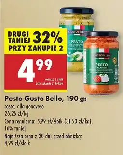 Biedronka Pesto rosso Gusto Bello oferta