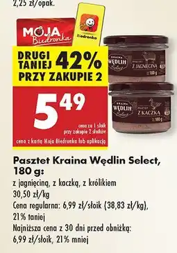 Biedronka Pasztet Select: z jagnięciną, kaczką, królikiem Kraina Wędlin oferta