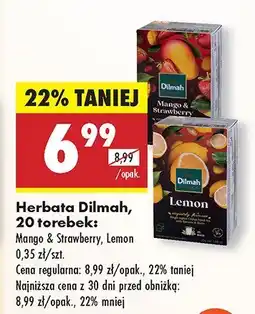 Biedronka Herbata Dilmah Mango & Strawberry oferta