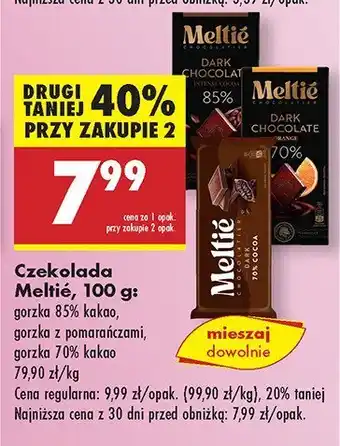 Biedronka Czekolada gorzka 85% Meltie oferta