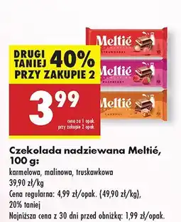 Biedronka Czekolada nadziewana: karmelowa Meltie oferta