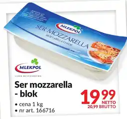 Makro Ser mozzarella blok Mlekpol oferta
