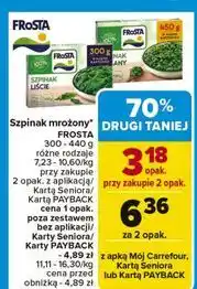 Carrefour Szpinak siekany bez przypraw Frosta oferta