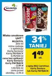 Carrefour Mleko truskawkowe Łaciate oferta