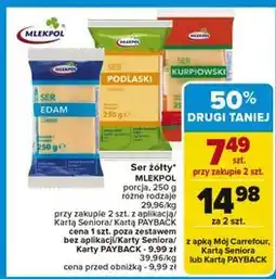 Carrefour Ser kurpiowski - kawałek Mlekpol oferta
