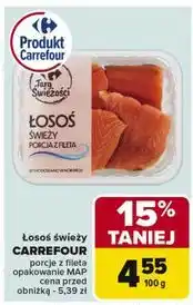 Carrefour Łosoś porcje z fileta Carrefour Targ Świeżości oferta
