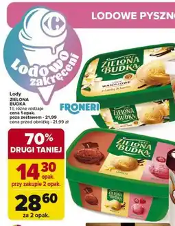 Carrefour Lody czekoladowo- waniliowo- truskawkowe Zielona Budka oferta