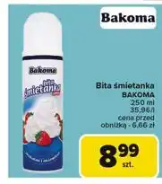 Carrefour Bita śmietana w sprayu Bakoma Śmietanka oferta