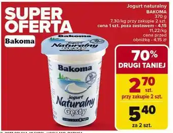Carrefour Jogurt naturalny gęsty Bakoma Naturalny oferta
