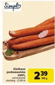Carrefour Kiełbasa podwawelska Simpl oferta