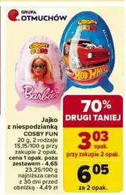 Carrefour Jajko niespodzianka hot wheels Cosby Fun oferta