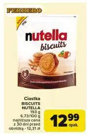 Carrefour Ciastka z kremem Nutella Biscuits oferta