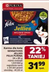 Carrefour Karma dla kota wiejskie smaki w galaretce Purina Felix Sensations Jellies oferta