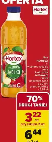 Carrefour Sok jabłkowy 100% Hortex oferta