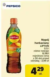 Carrefour Napój peach Lipton Ice Tea oferta