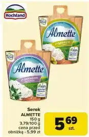Carrefour Serek z ogórkiem i ziołami Hochland Almette oferta