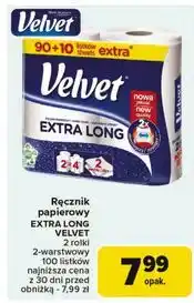 Carrefour Ręcznik papierowy Velvet Extra Long oferta