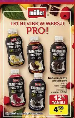 Carrefour Napój mleczny czekoladowo-bananowy Mullermilch Protein oferta