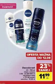 Carrefour Antyperspirant Nivea Men Fresh Active oferta
