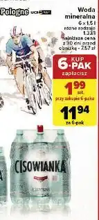 Carrefour Woda niegazowana Cisowianka oferta