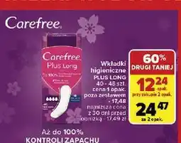 Carrefour Wkładki higieniczne long Carefree Plus oferta