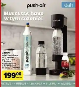 Carrefour Saturator pushair czarny z nabojem + 2x butelka syrop Dafi oferta