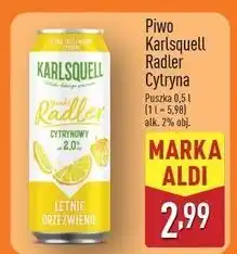 ALDI Piwo lemon Karlsquell Radler oferta