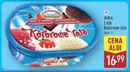 ALDI Lody śmietankowo-truskawkowo-czekoladowe Koral Kolorowe Lato oferta
