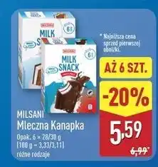ALDI Mleczna kanapka Milsani Milk Snack oferta