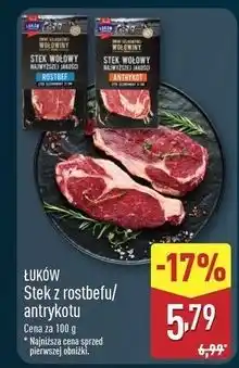 ALDI Stek wołowy z antrykotu Łuków oferta